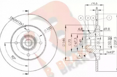 R BRAKE 78rbd14901 -